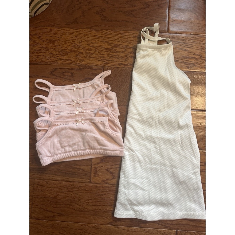 Hanna Andersson Girls Lot 5 Tennis Dress Built In Shorts Bralettes Size 8 M